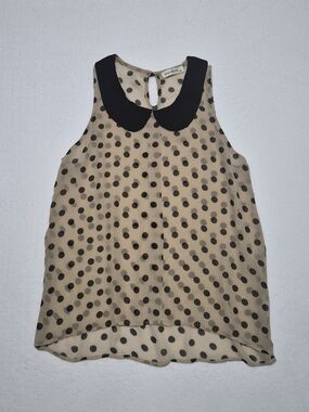 Women's Glam Dollz Polka Dot Sleeveless Blouse